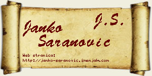 Janko Šaranović vizit kartica